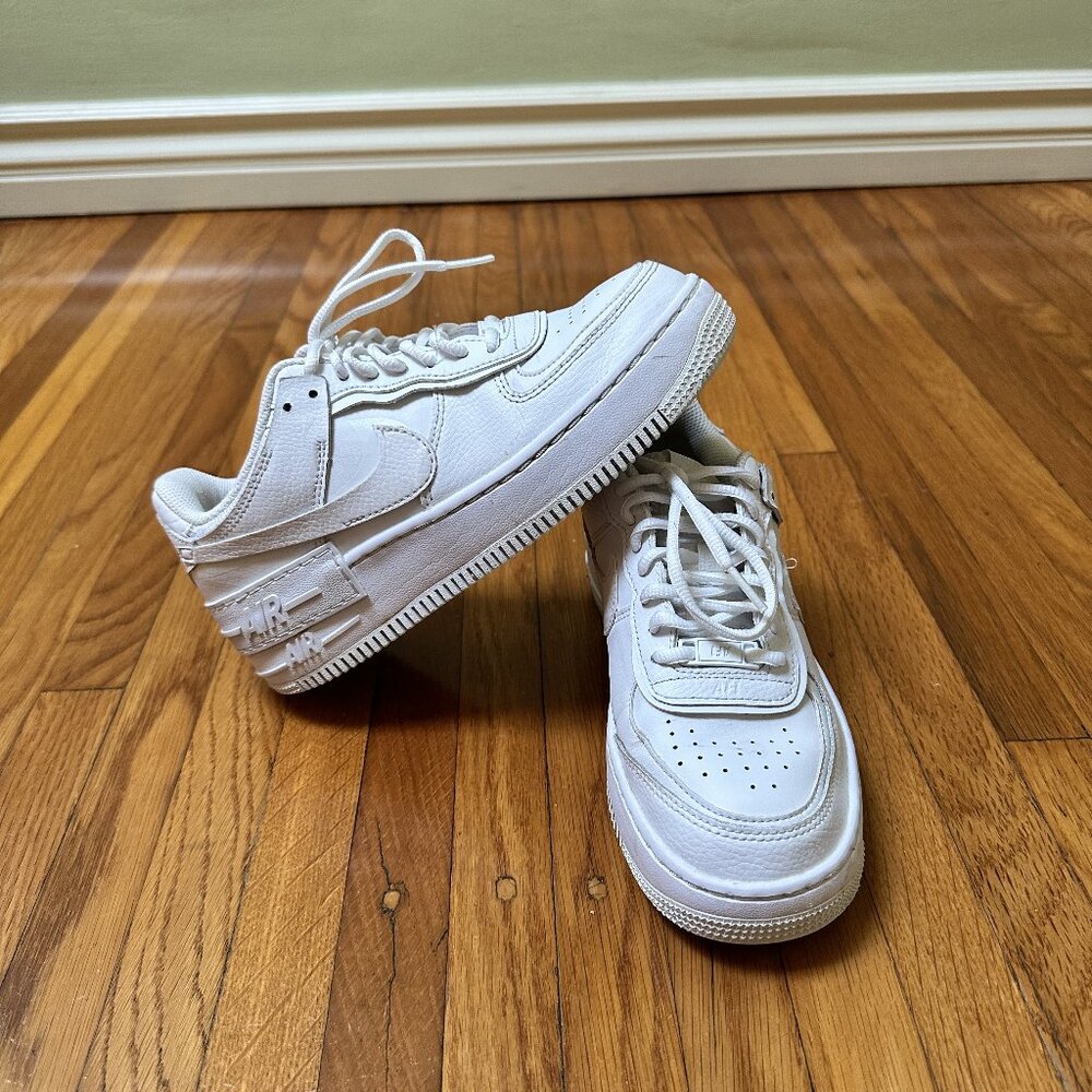 Nike Shadow Air Force One Size 6.5 All White